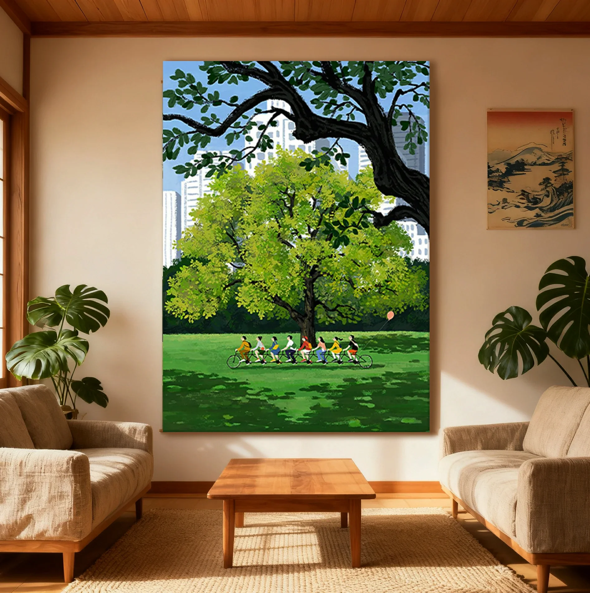 LUXORA Hand-Painted Oil Painting 50/80/120cm Light-Luxury Canvas Art with Gentle Color Layers Perfect for Bright, Clean, and Soft-Style Modern Living Room Decoration - Image 2