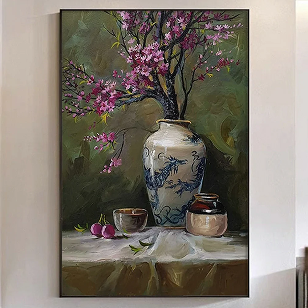 LUXORA Hand-Painted Oil Painting 60/80/120cm - Modern Wall Art That Blends Neutral Shades and Minimal Form for Timeless Style - Image 3
