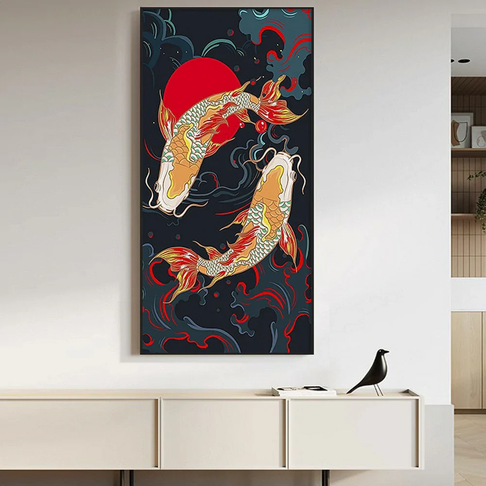 LUXORA Hand-Painted Oil Painting 50/70/90cm - Contemporary Hand-Painted Canvas with Balanced Composition and Natural Flow - Image 2
