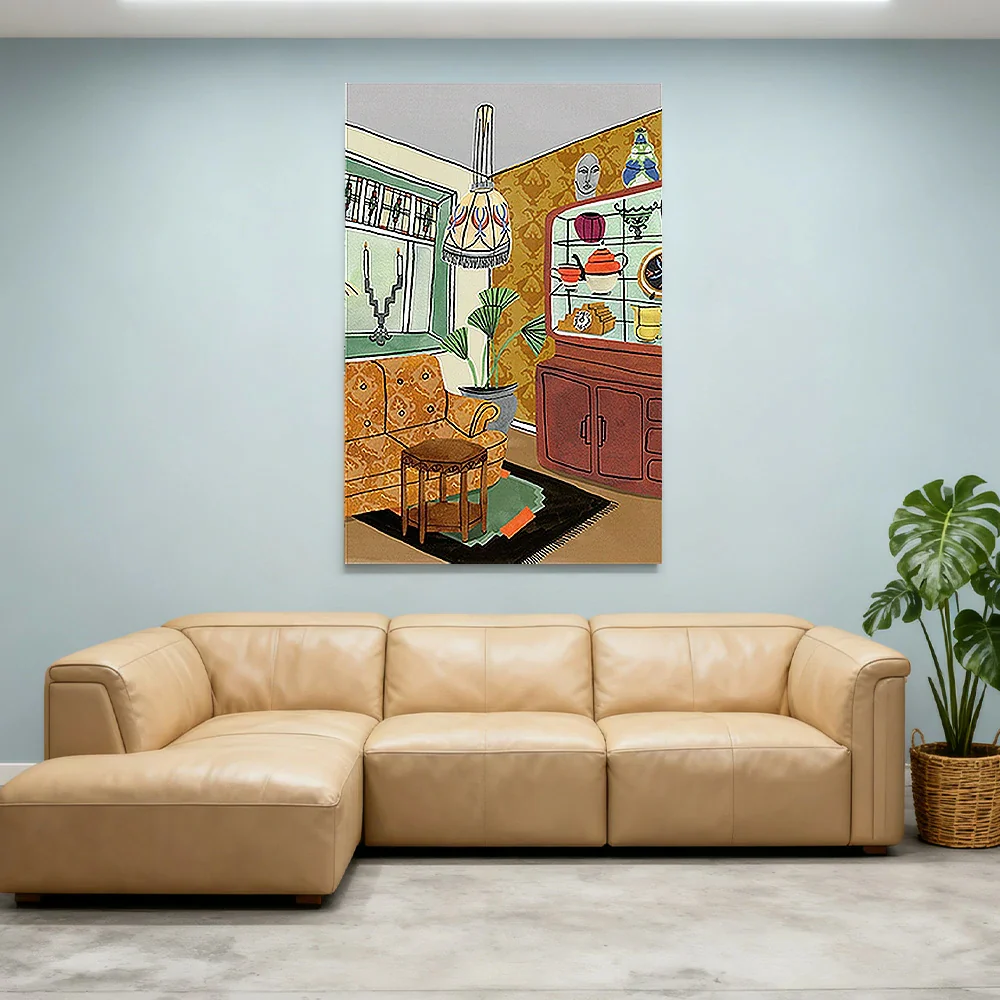 LUXORA Hand-Painted Oil Painting 90/120/180cm - Neutral Hand-Painted Artwork Creating Subtle Sophistication for Interior Walls - Image 4