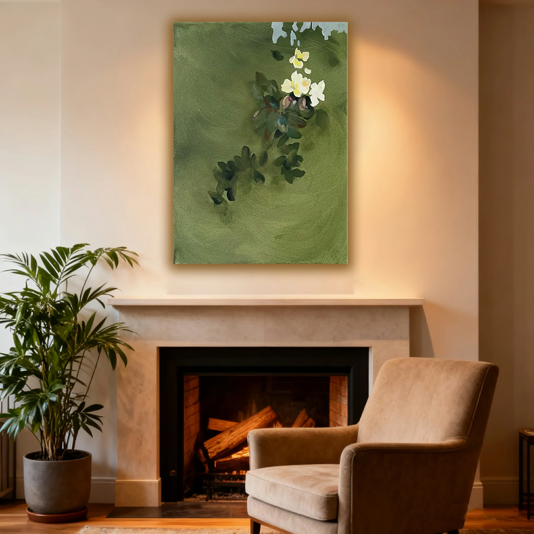 LUXORA Hand-Painted Oil Painting 50/80/100cm - Minimalist Hand-Painted Design That Enhances Contemporary Living Areas with Subtle Elegance and Warmth - Image 2