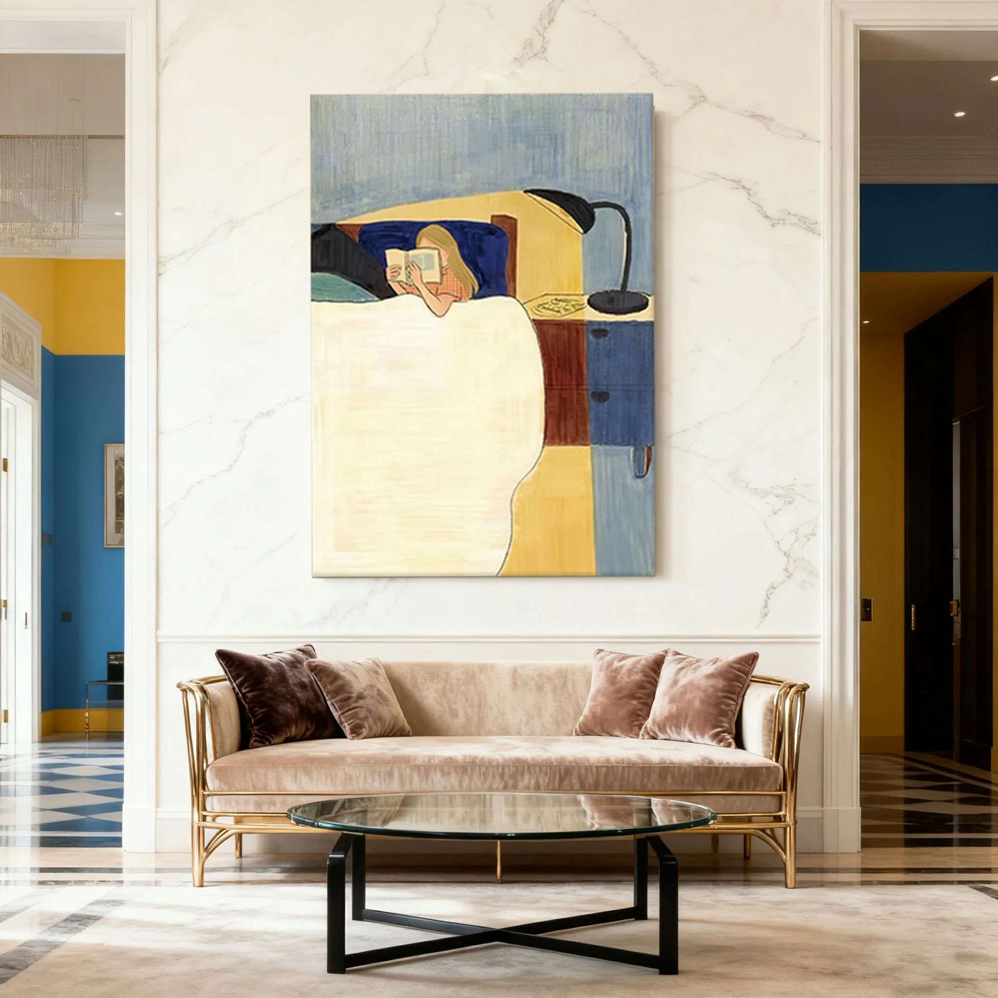 LUXORA Hand-Painted Oil Painting 50/80/100cm - Premium Hand-Painted Abstract Design That Adds Balance and Warmth to Living, Dining and Relaxed Lounge Spaces - Image 4