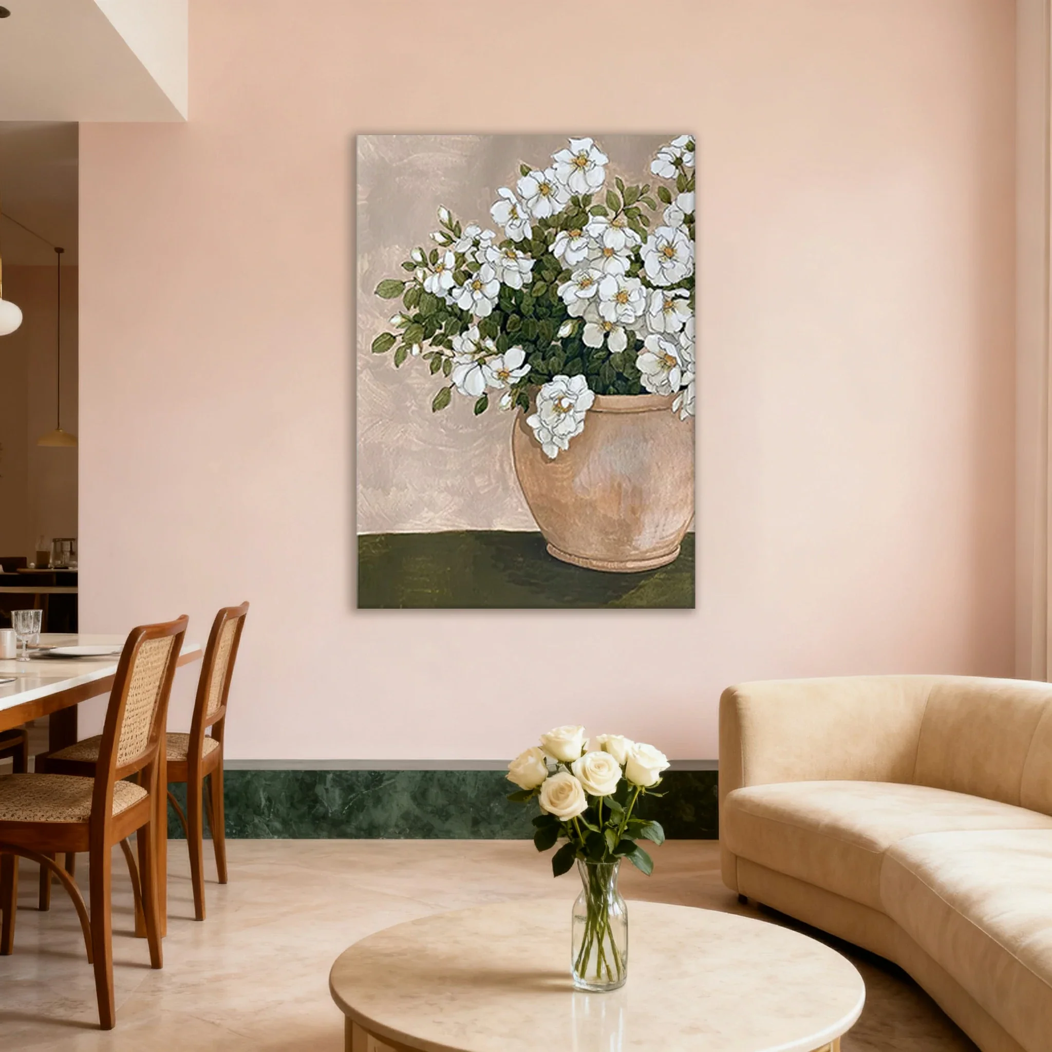LUXORA Hand-Painted Oil Painting 50/80/100cm - Modern Abstract Canvas Painting with Gentle Colours and Smooth Texture for Living Rooms, Bedrooms and Hallway Walls - Image 4