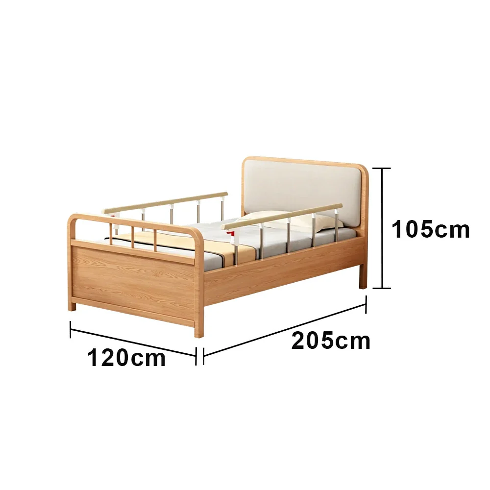 LUXORA Electric Solid Wood Care Bed Adjustable Backrest High-density Cushion 100/120/150cm for Elderly Home Bedroom Use - Wood - Image 7