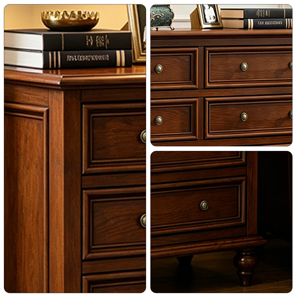 LUXORA Solid Wood 6 Drawer Chest with Large Storage American Style Cabinet for Living Room Bedroom Entryway - Image 3