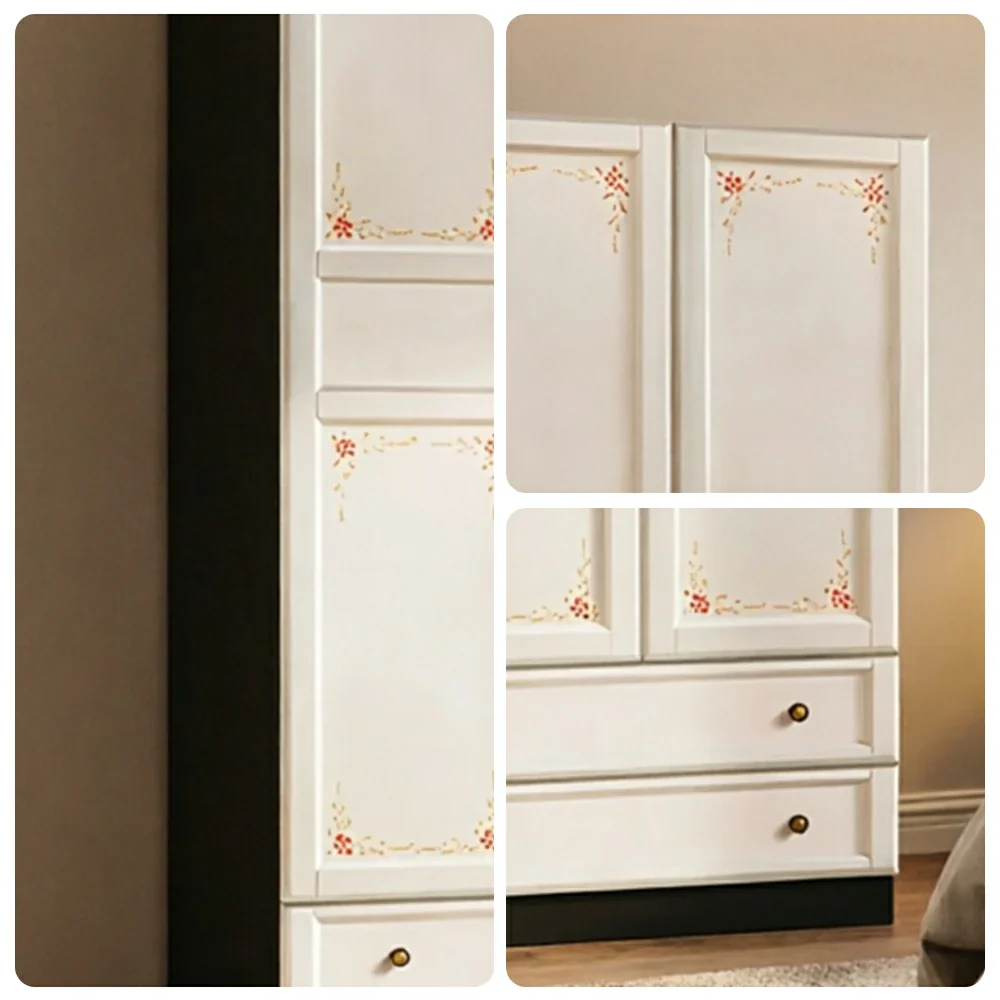 LUXORA Two Door Modular Full Wall Wardrobe Large Capacity Storage Cabinet for Bedroom Walk-In Closet - Beige - Image 3