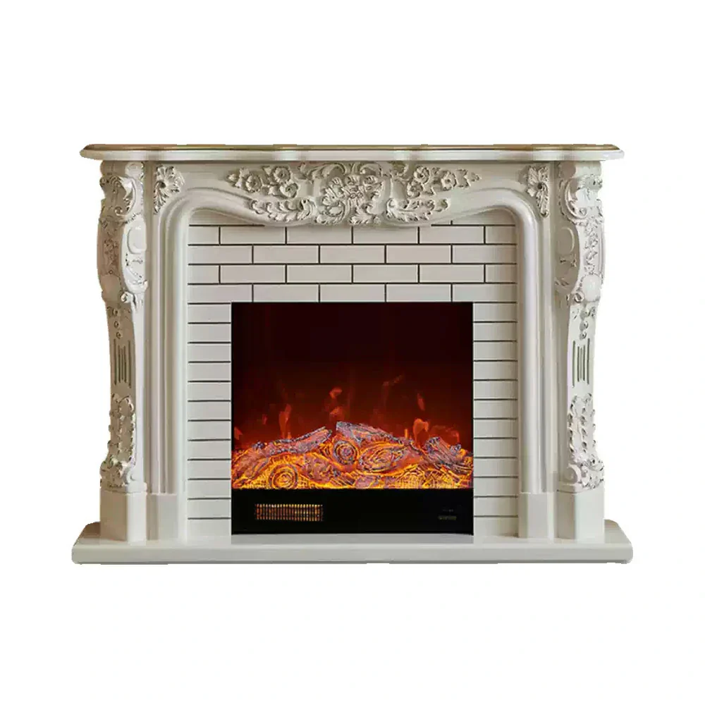 LIVARA 150cm Electric Fireplace TV Cabinet – Solid Wood Frame, 3D Flame Effect, Dual Core Options, Realistic Flame, Remote Control, Functional Storage - White - Image 6