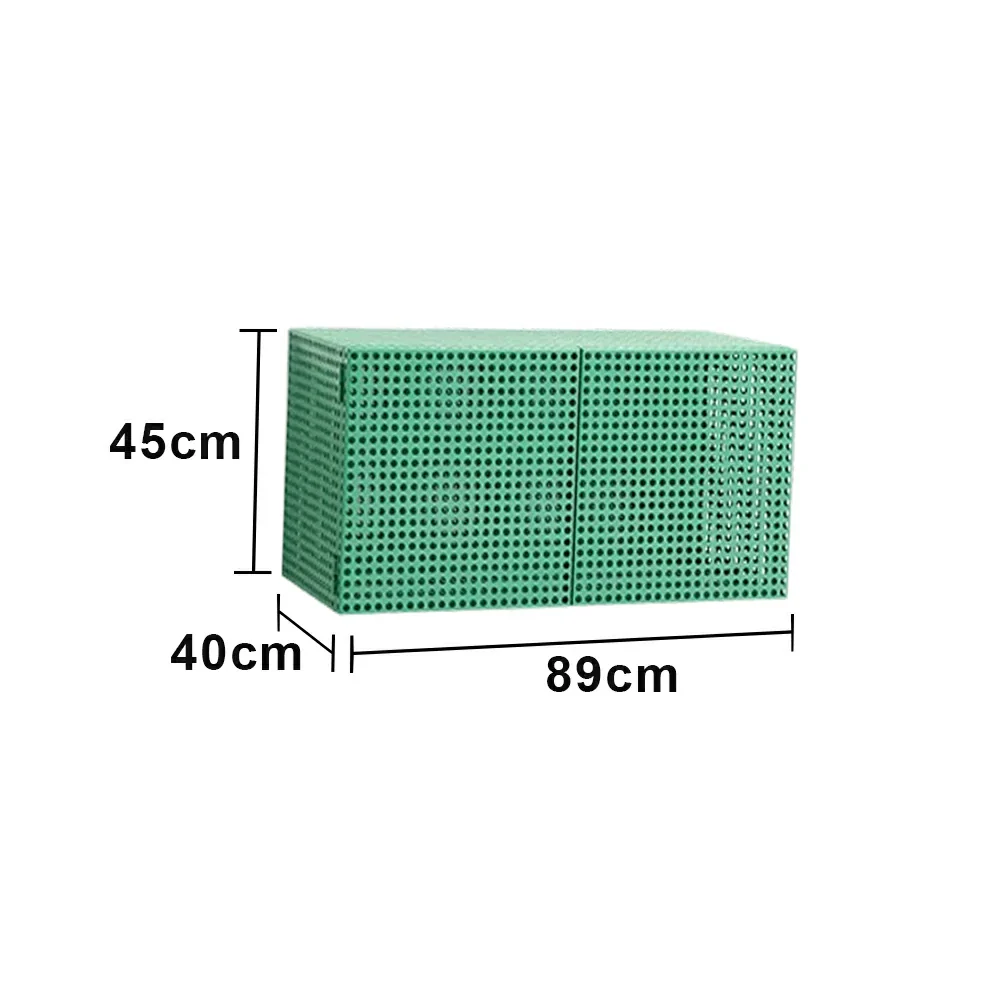 LUXORA Wall-Mounted Storage Cabinet - Magnetic Soft-Close System - Powder-Coated Steel Frame - Modern Perforated Mesh Design - Green - Image 5