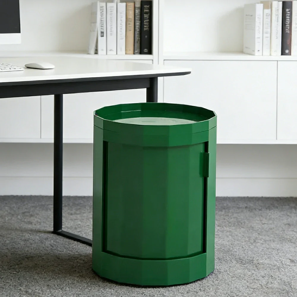 LUXORA 49/66cm Multi-Function Side Table - Removable Tray Design - Stable & Mobile Structure - Compact Rolling Storage Unit - Green - Image 2