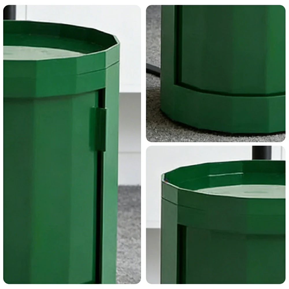 LUXORA 49/66cm Multi-Function Side Table - Removable Tray Design - Stable & Mobile Structure - Compact Rolling Storage Unit - Green - Image 3