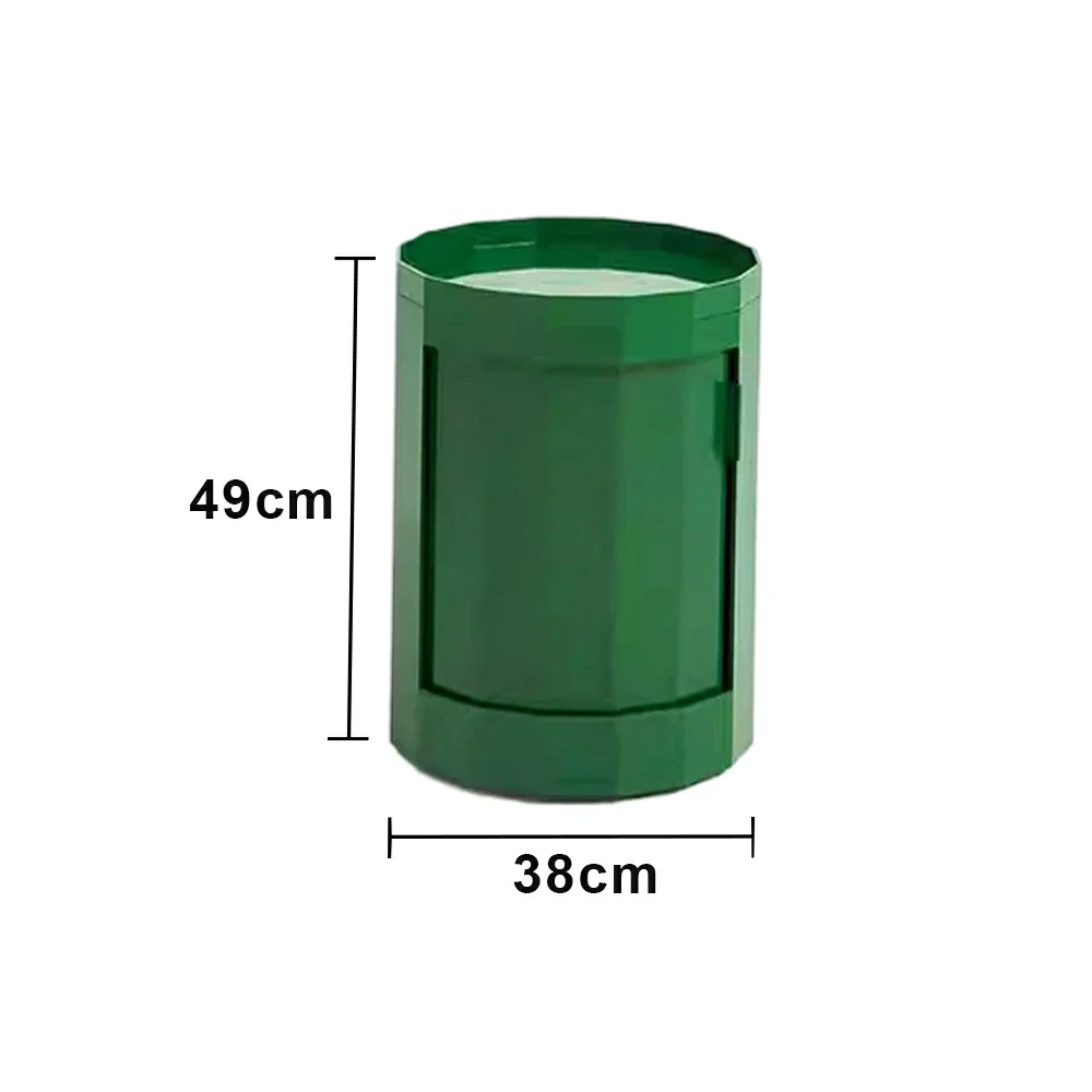 LUXORA 49/66cm Multi-Function Side Table - Removable Tray Design - Stable & Mobile Structure - Compact Rolling Storage Unit - Green - Image 5
