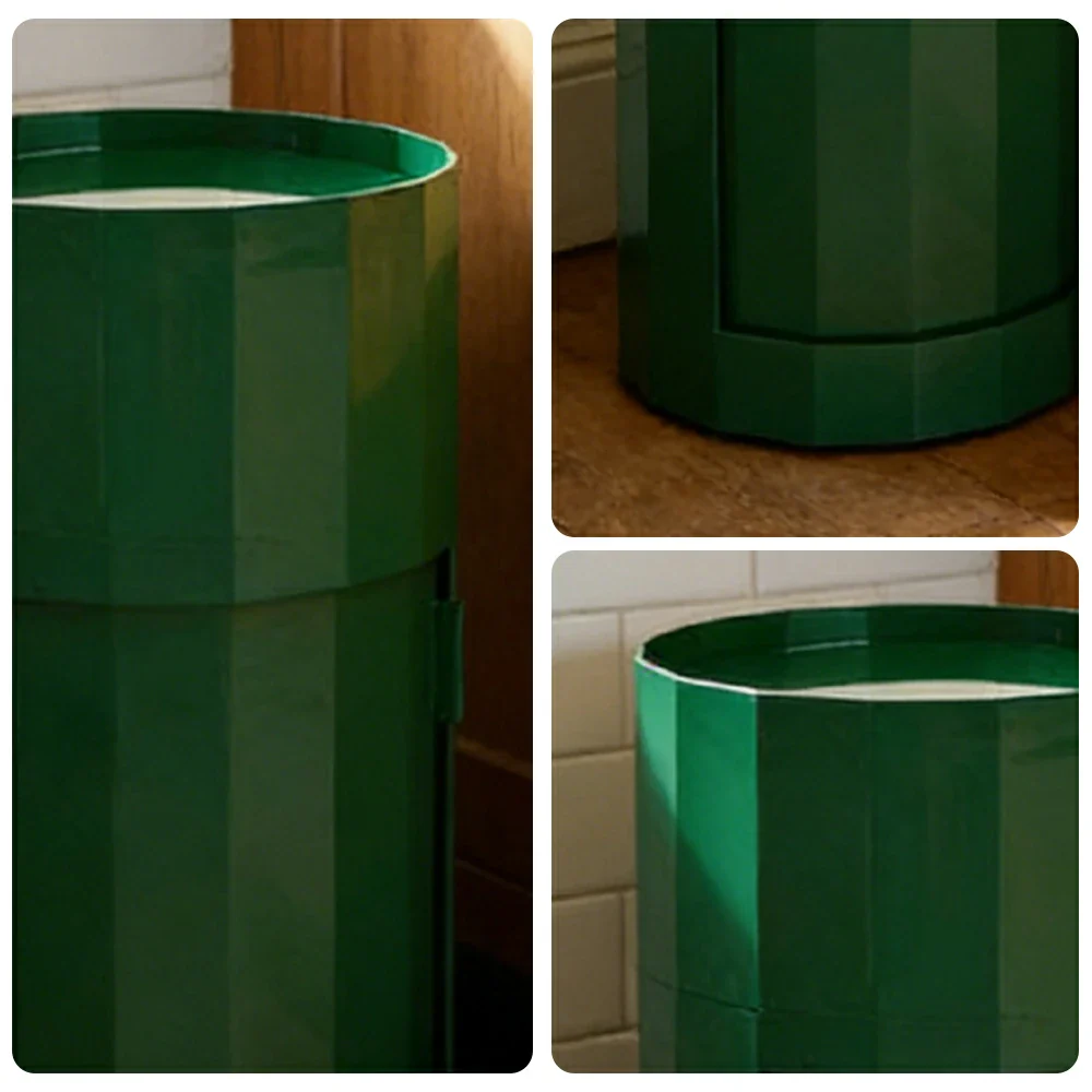 LUXORA 49/66cm Multi-Function Side Table - Removable Tray Design - Stable & Mobile Structure - Compact Rolling Storage Unit - Green - Image 8