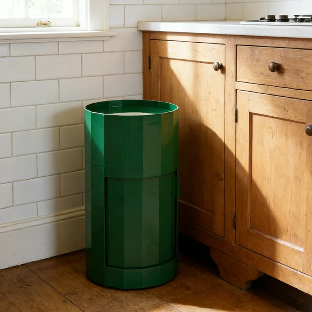 LUXORA 49/66cm Multi-Function Side Table - Removable Tray Design - Stable & Mobile Structure - Compact Rolling Storage Unit - Green - Image 9