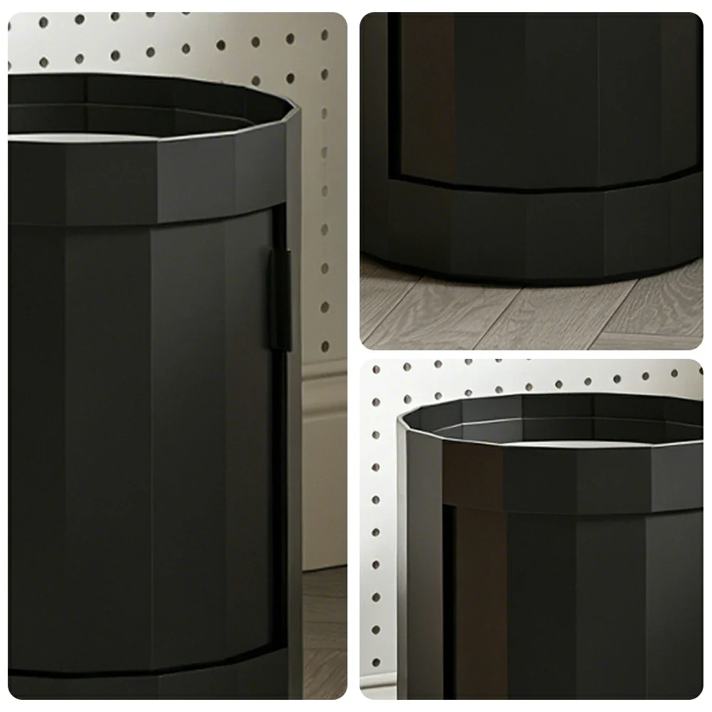 LUXORA 49/66cm Multi-Function Side Table - Removable Tray Design - Stable & Mobile Structure - Compact Rolling Storage Unit - Black - Image 3
