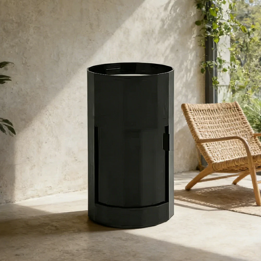 LUXORA 49/66cm Multi-Function Side Table - Removable Tray Design - Stable & Mobile Structure - Compact Rolling Storage Unit - Black - Image 7