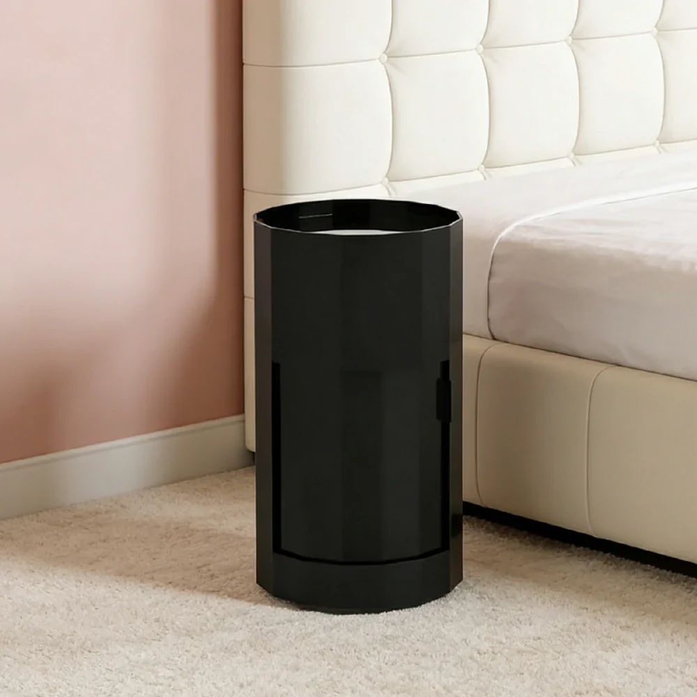 LUXORA 49/66cm Multi-Function Side Table - Removable Tray Design - Stable & Mobile Structure - Compact Rolling Storage Unit - Black - Image 9