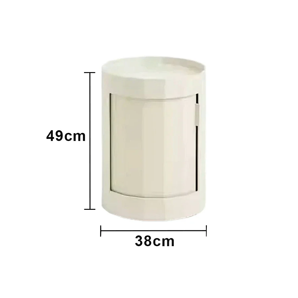 LUXORA 49/66cm Multi-Function Side Table - Removable Tray Design - Stable & Mobile Structure - Compact Rolling Storage Unit - White - Image 5