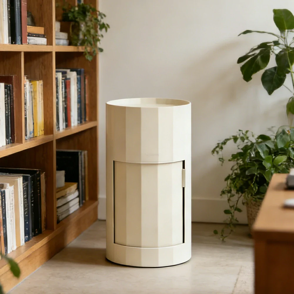 LUXORA 49/66cm Multi-Function Side Table - Removable Tray Design - Stable & Mobile Structure - Compact Rolling Storage Unit - White - Image 7