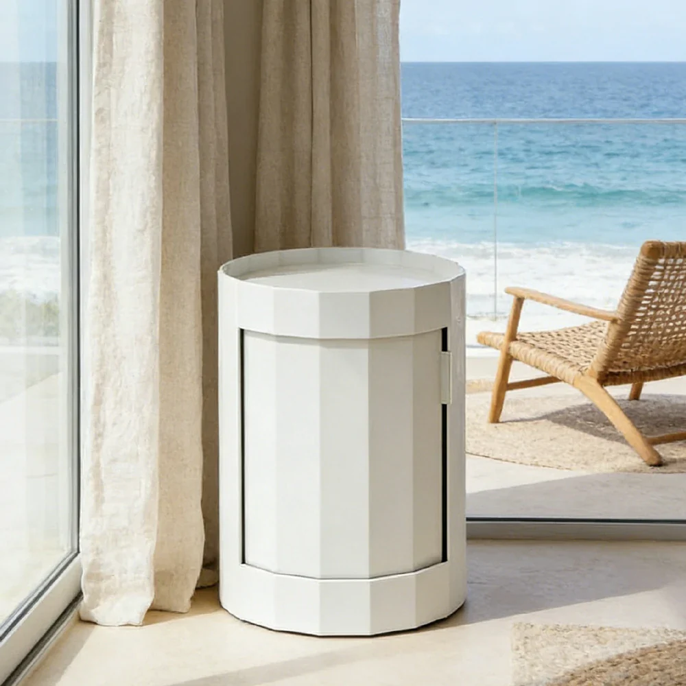 LUXORA 49/66cm Multi-Function Side Table - Removable Tray Design - Stable & Mobile Structure - Compact Rolling Storage Unit - Grey - Image 2