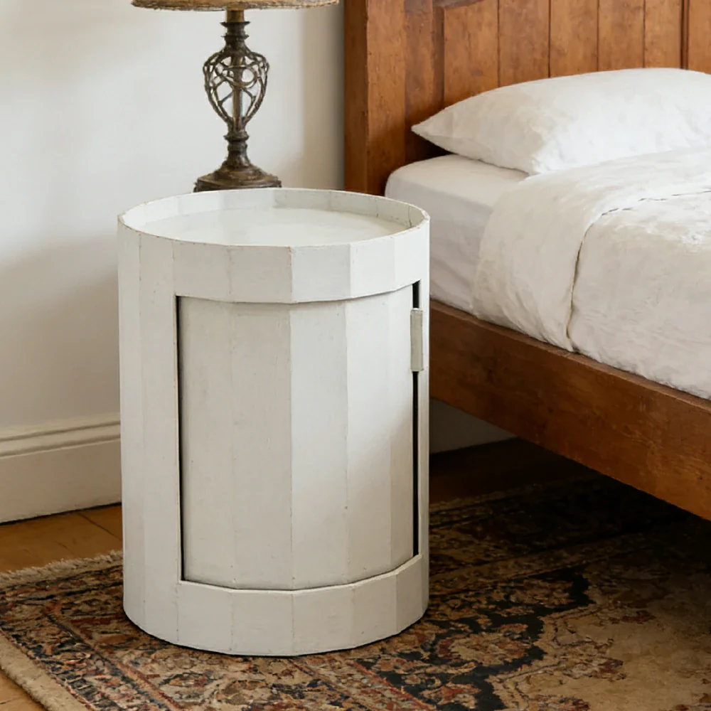 LUXORA 49/66cm Multi-Function Side Table - Removable Tray Design - Stable & Mobile Structure - Compact Rolling Storage Unit - Grey - Image 4