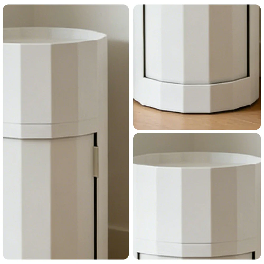 LUXORA 49/66cm Multi-Function Side Table - Removable Tray Design - Stable & Mobile Structure - Compact Rolling Storage Unit - Grey - Image 8