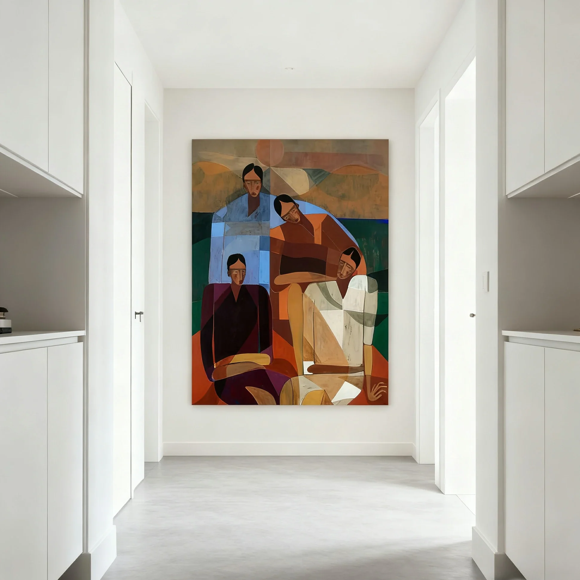 LUXORA Hand-Painted Oil Painting 70/100/140cm - Contemporary Abstract Canvas Art Designed with Calm Colours and Fine Texture for Light-Filled Interiors - Image 4
