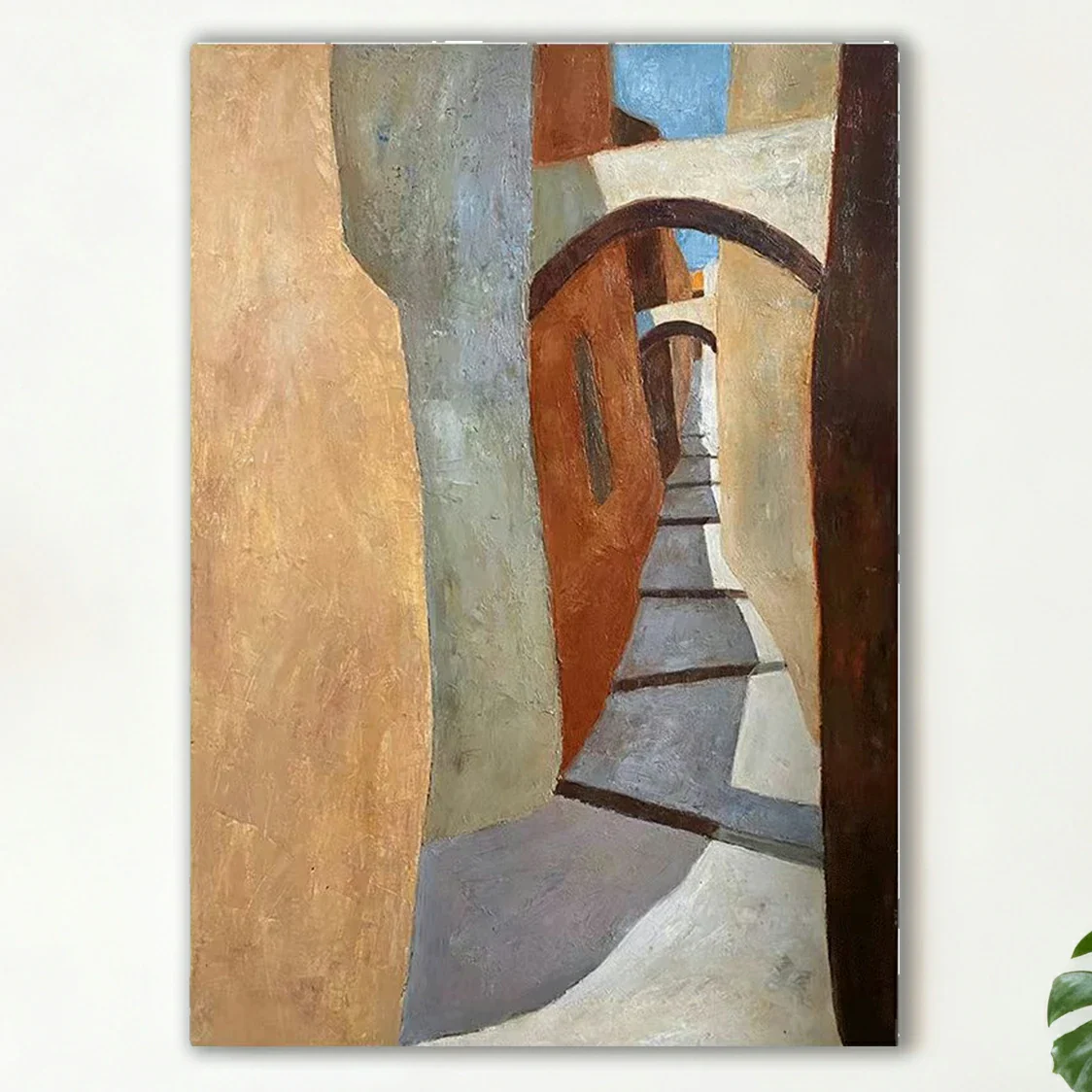 LUXORA Hand-Painted Oil Painting 70/100/140cm - Minimalist Canvas Wall Art with Gentle Tones and Clean Composition, Creating a Peaceful Home Atmosphere - Image 3