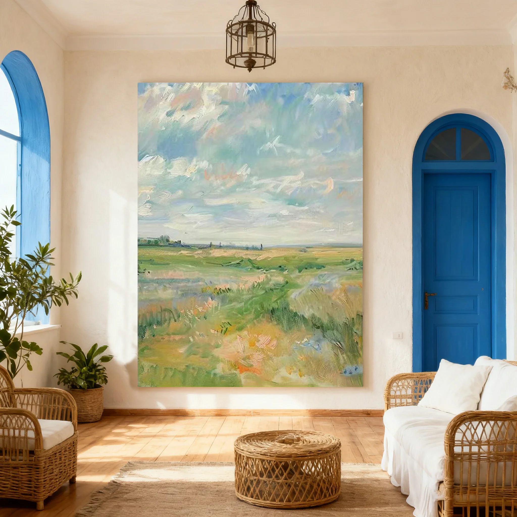 LUXORA Hand-Painted Oil Painting 70/100/140cm Light-Luxury Textured Wall Art Featuring Layered Brushstrokes Designed for Sophisticated Apartments and Interior Spaces - Image 2