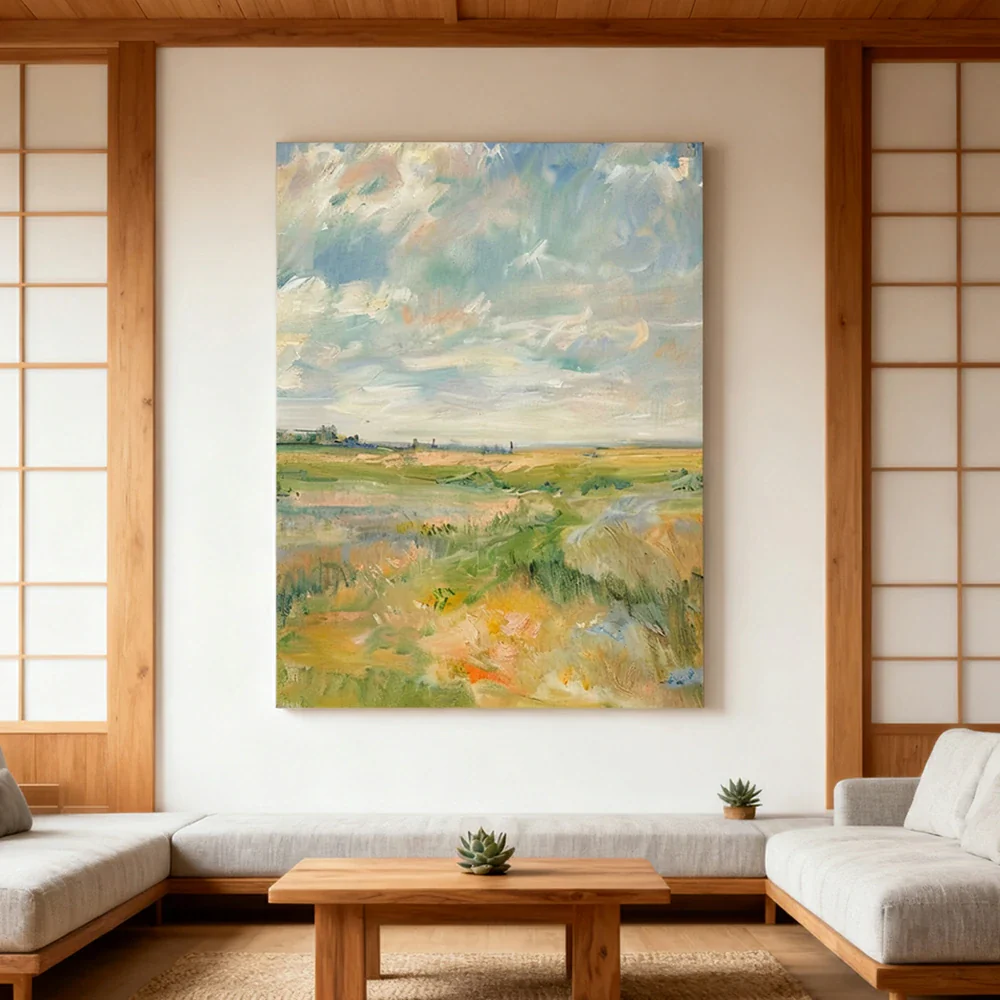 LUXORA Hand-Painted Oil Painting 70/100/140cm Light-Luxury Textured Wall Art Featuring Layered Brushstrokes Designed for Sophisticated Apartments and Interior Spaces - Image 3