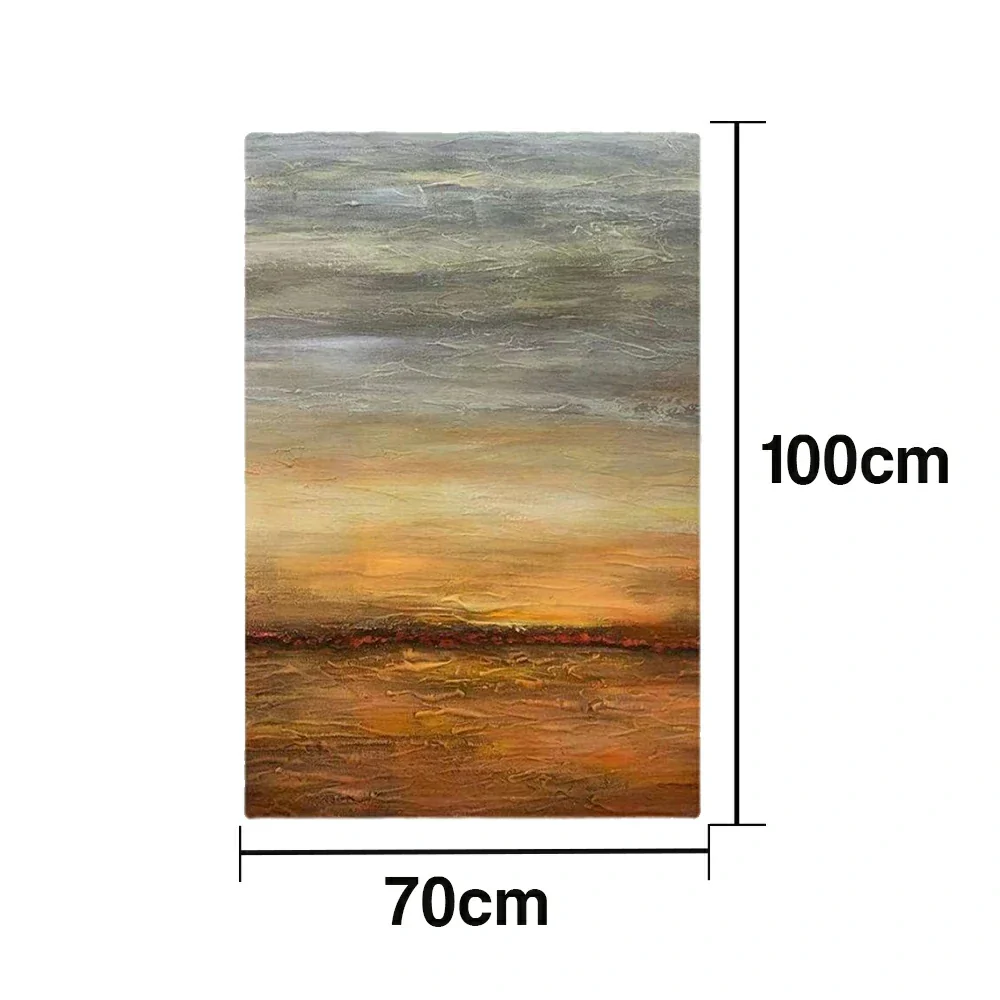 LUXORA Hand-Painted Oil Painting 70/100/140cm Warm Earth-Tone Abstract Canvas Ideal for Contemporary Living Rooms Seeking Natural, Calm, and Cozy Interior Atmosphere - Image 5