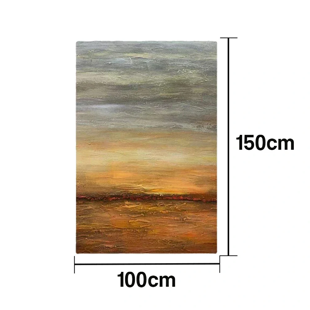 LUXORA Hand-Painted Oil Painting 70/100/140cm Warm Earth-Tone Abstract Canvas Ideal for Contemporary Living Rooms Seeking Natural, Calm, and Cozy Interior Atmosphere - Image 6