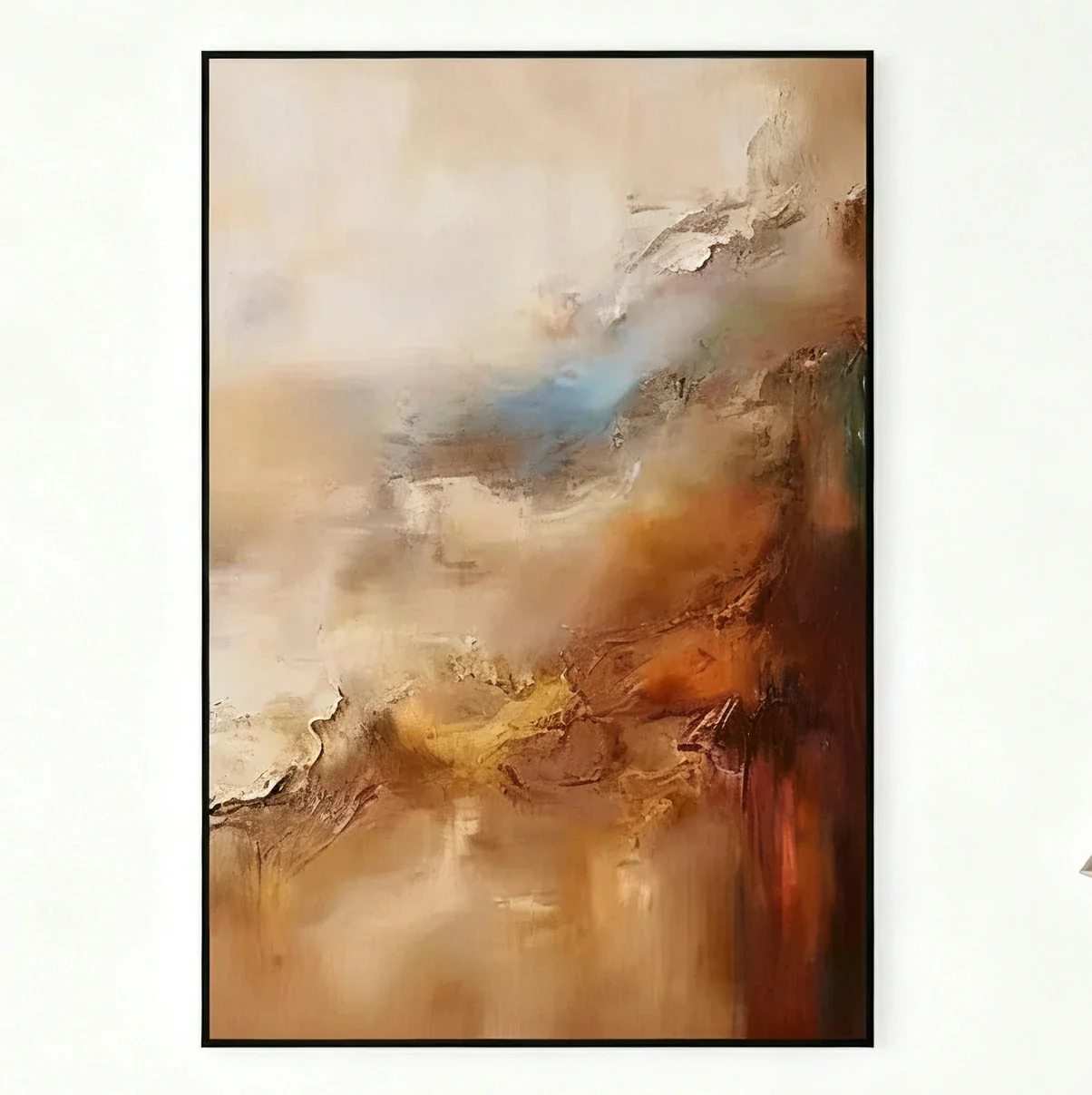 LUXORA Hand-Painted Oil Painting 70/100/140cm Stylish Modern Abstract Artwork with Soft Neutral Shades Perfect for Enhancing Living Rooms and Bedroom Wall Decoration - Image 3