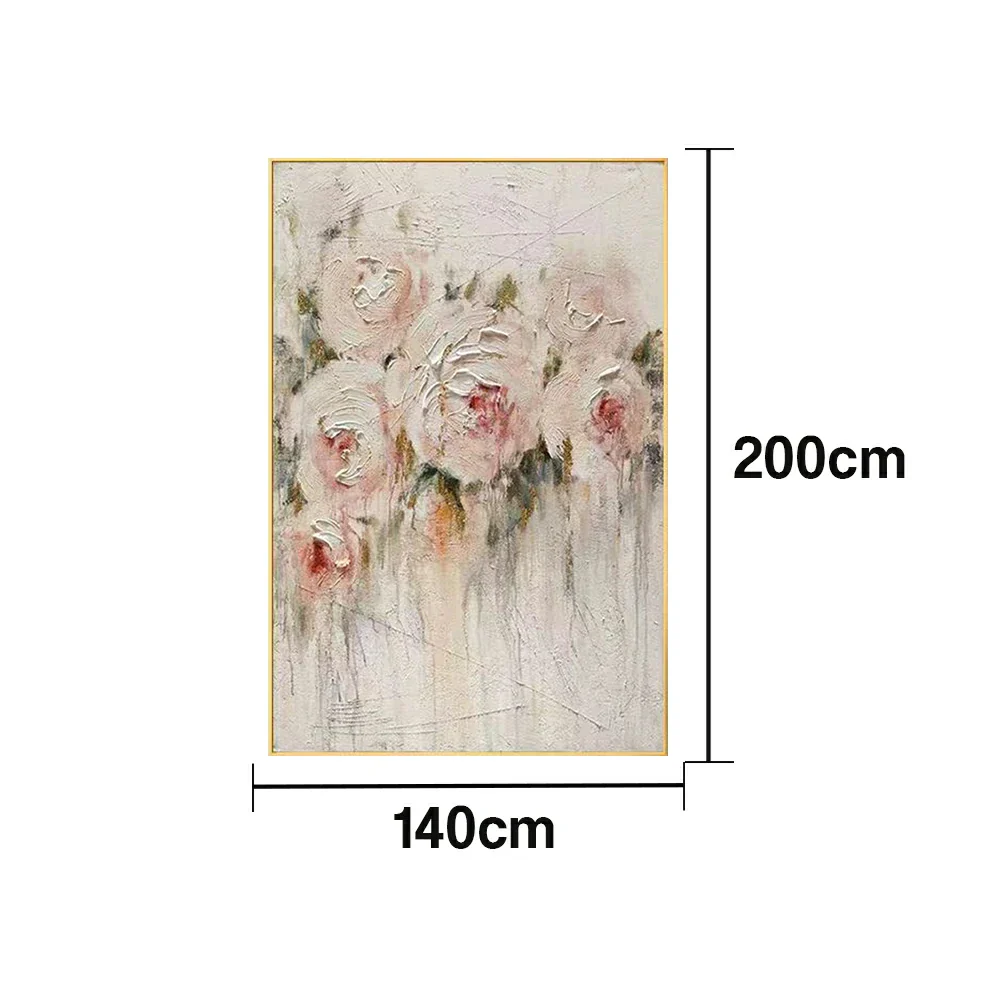 LUXORA Hand-Painted Oil Painting 70/100/140cm Soft Brushstroke Abstract Canvas for Bedrooms, Living Rooms, and Minimalist Interiors Seeking Calm and Balanced Visual Style - Image 7