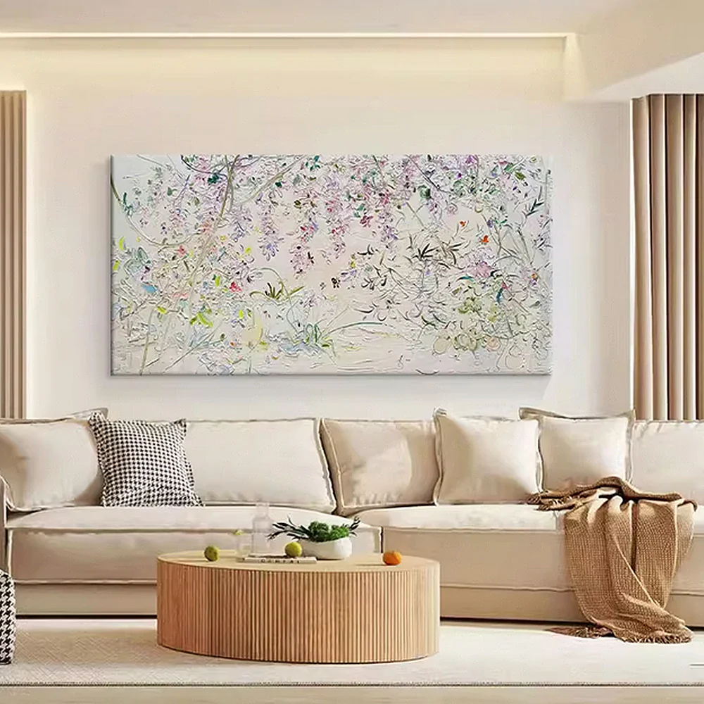 LUXORA Hand-Painted Oil Painting 100/140/200cm - Modern Abstract Wall Piece with Subtle Colour Movement and Fine Texture - Image 2