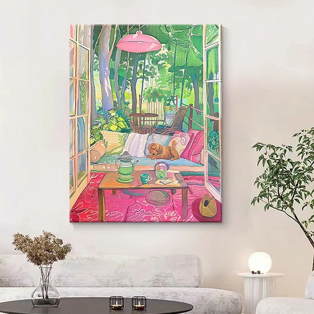 LUXORA Hand-Painted Oil Painting 50/80/120cm - Elegant Minimalist Art with Balanced Brush Motions and Clean Structure - Image 2