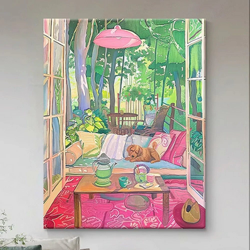 LUXORA Hand-Painted Oil Painting 50/80/120cm - Elegant Minimalist Art with Balanced Brush Motions and Clean Structure - Image 3