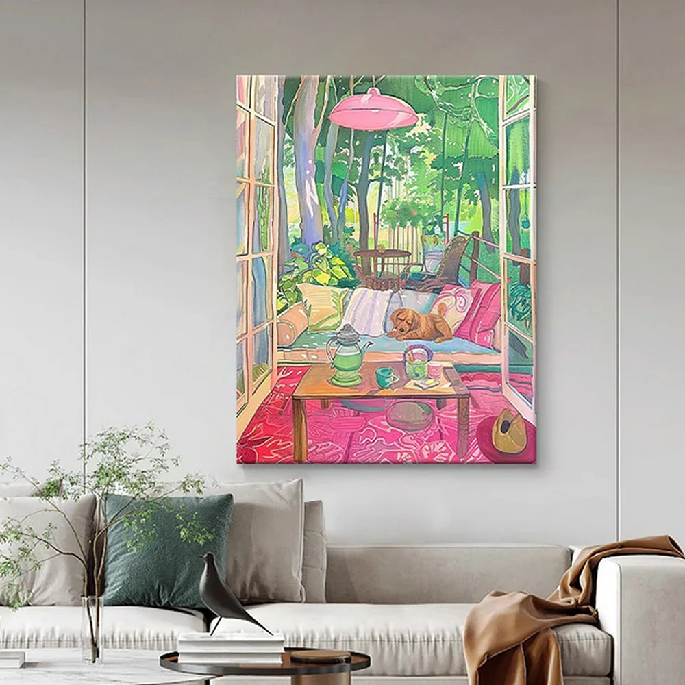 LUXORA Hand-Painted Oil Painting 50/80/120cm - Elegant Minimalist Art with Balanced Brush Motions and Clean Structure - Image 4