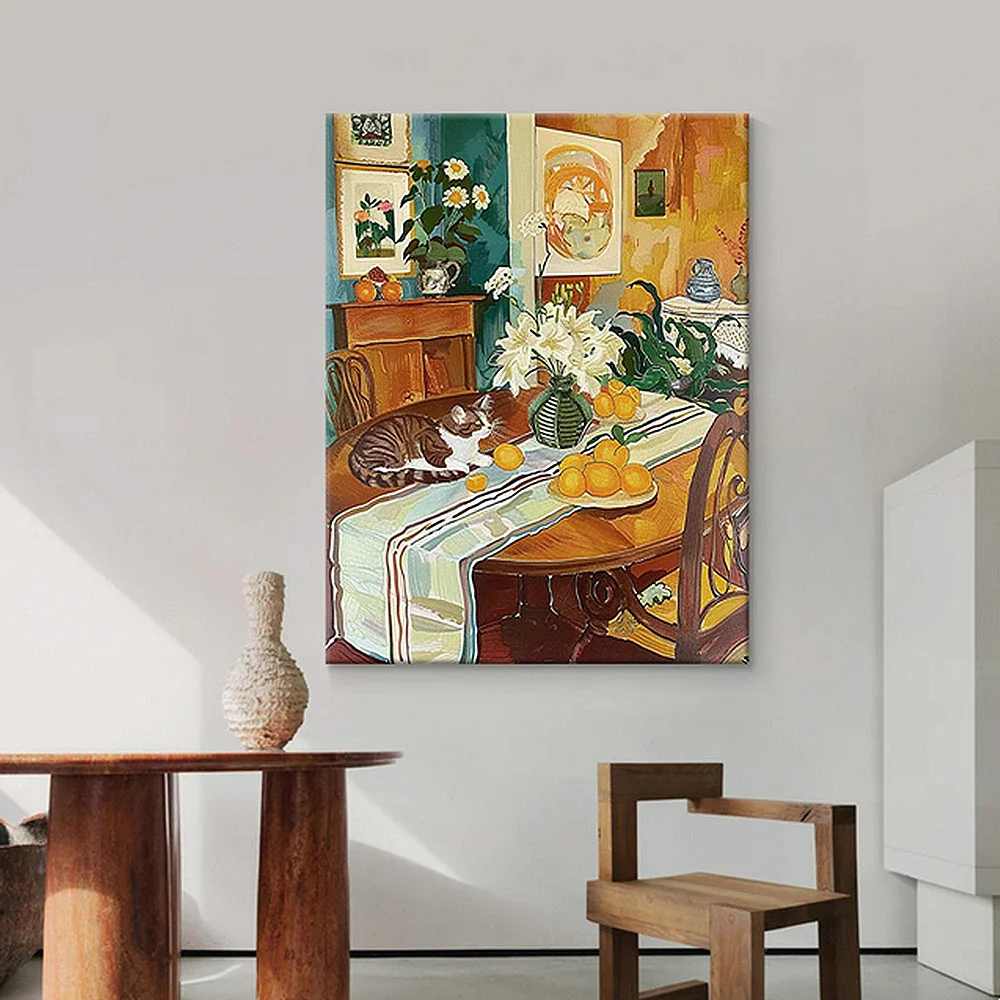 LUXORA Hand-Painted Oil Painting 50/80/120cm - Contemporary Abstract Painting with Soft Texture for Light Modern Spaces - Image 4