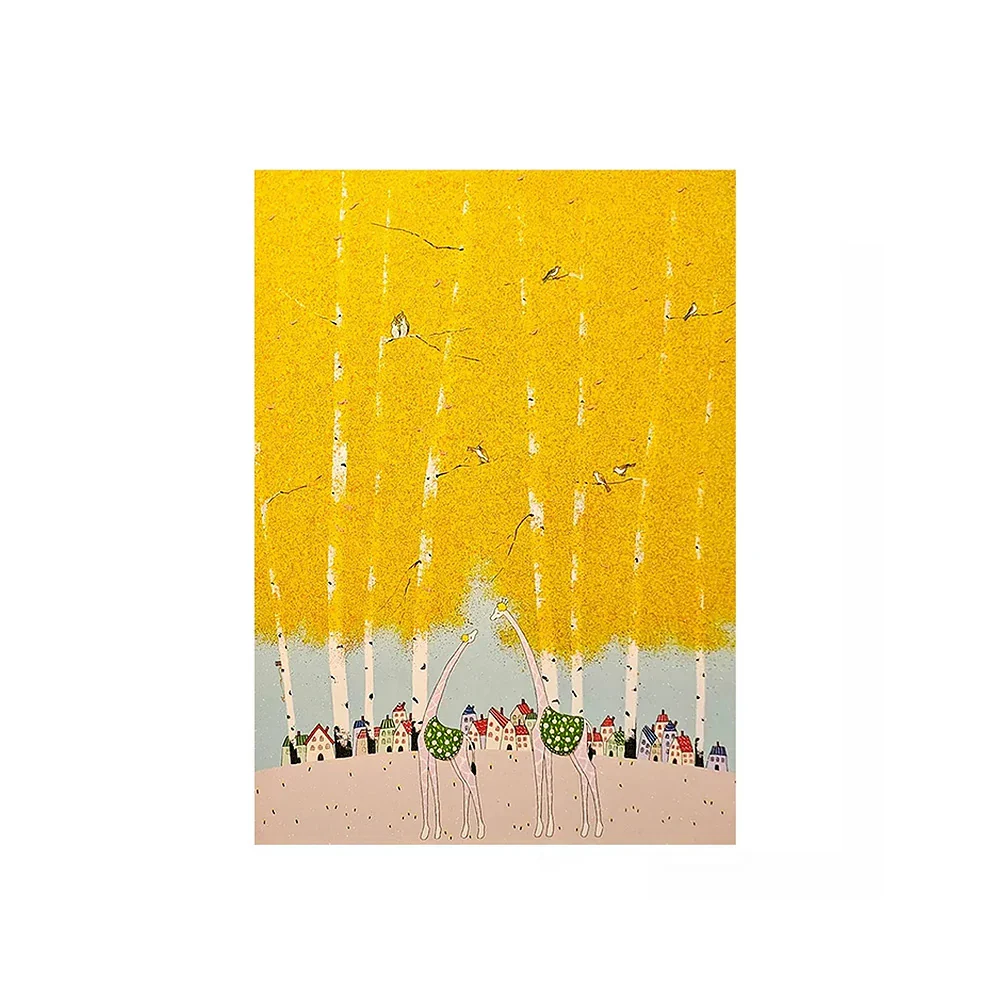 LUXORA Hand-Painted Oil Painting 50/80/120cm - Minimalist Design Painting Offering Clean Geometry and Balanced Neutral Tone