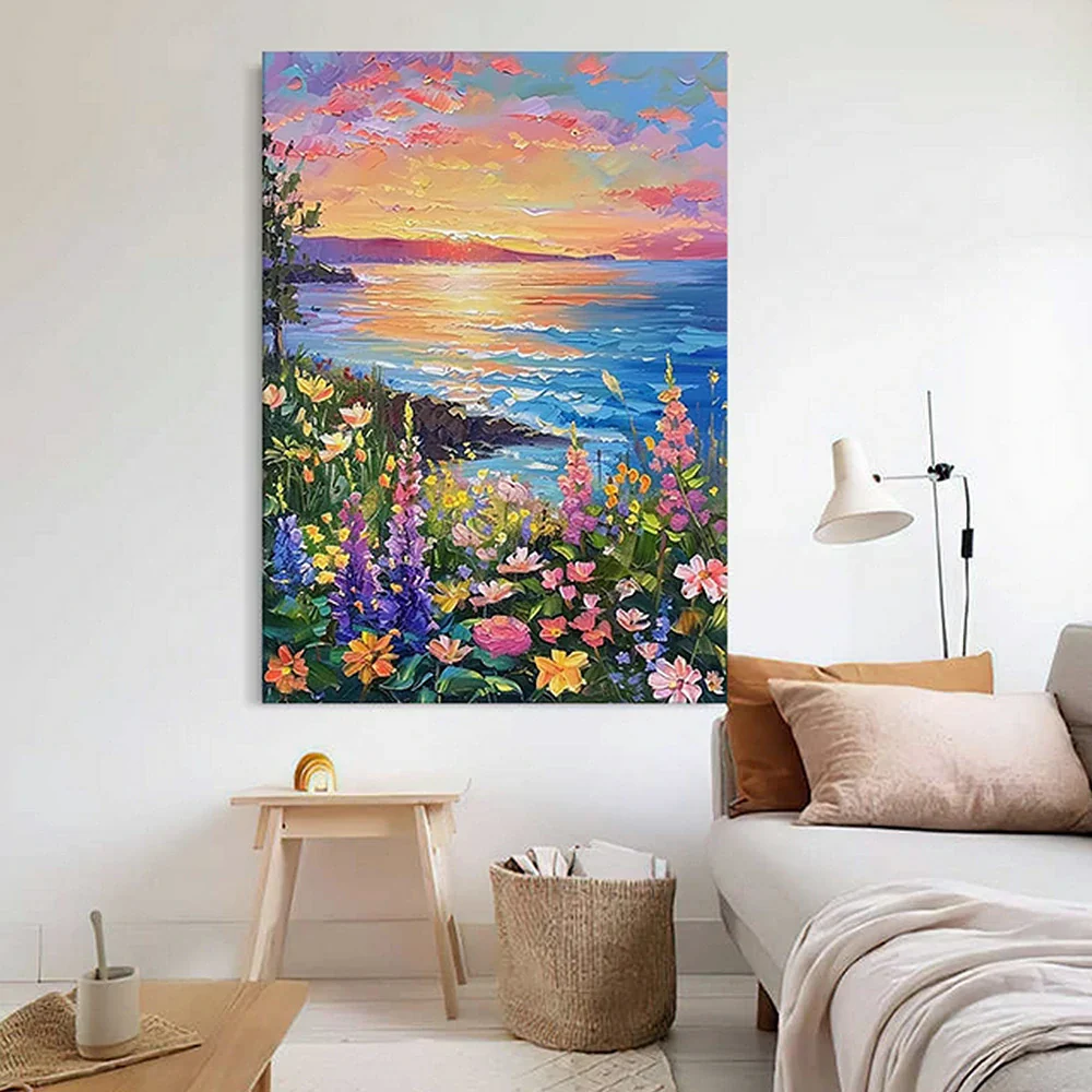 LUXORA Hand-Painted Oil Painting 50/80/120cm - Minimalist Neutral Artwork Perfect for Calm and Comfortable Living Rooms - Image 2