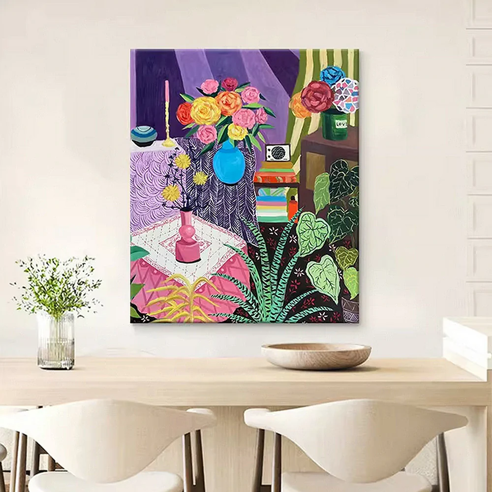 LUXORA Hand-Painted Oil Painting 50/80/120cm - Premium Textured Wall Art Highlighting Soft Brushwork and Modern Form - Image 2