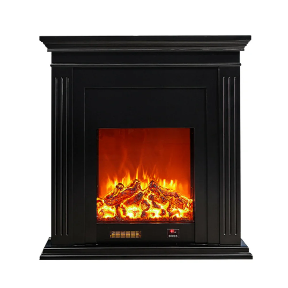 LIVARA 701 Solid Wood Electric Fireplace TV Console - 3D Flame Effect, Remote Control, Choice of 12W Decorative Core or 750–1500W Heating Core - Black - Image 6