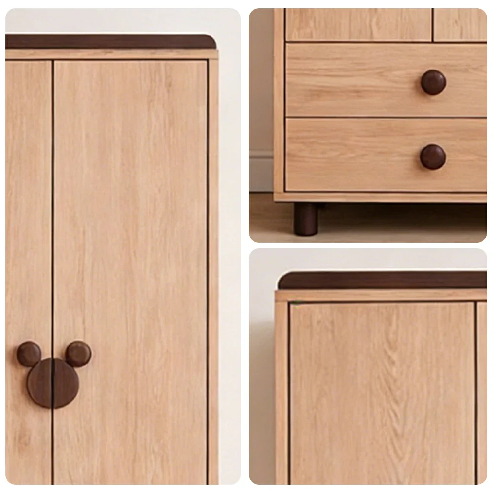 LUXORA 80/100cm Solid Wood Wardrobe - Dual Storage Design with Reinforced Hanging Rail, Top Cabinet & Child-Friendly Details - Image 3