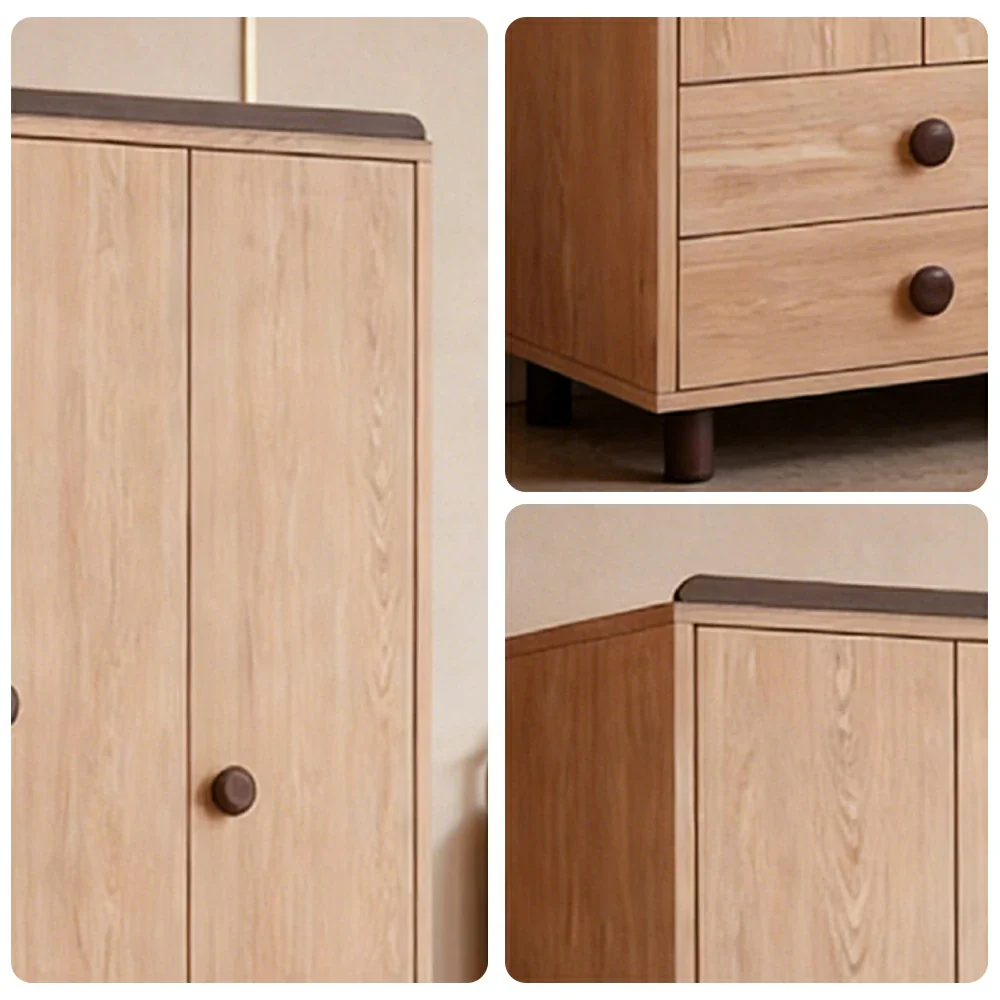 LUXORA 120/140cm Solid Wood Wardrobe - Dual Storage Design with Reinforced Hanging Rail, Top Cabinet & Child-Friendly Details - Image 3