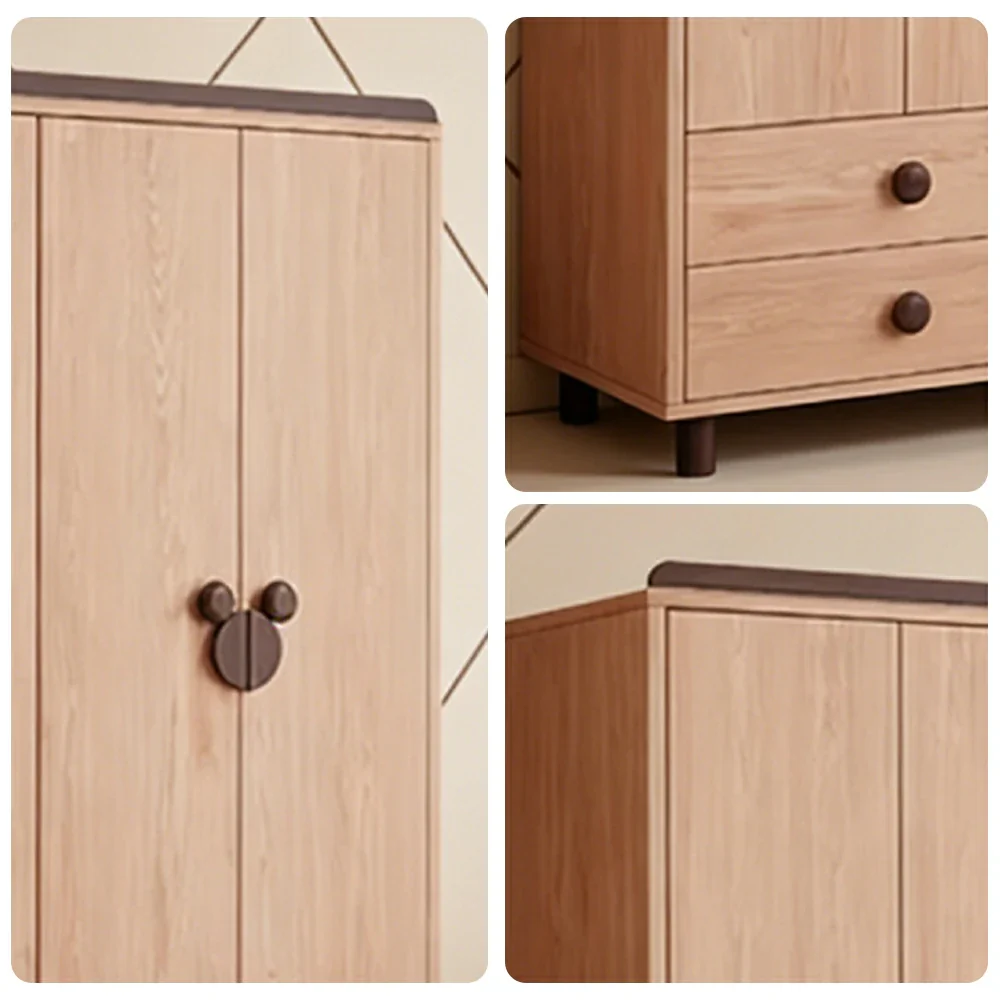 LUXORA 160/180cm Solid Wood Wardrobe - Dual Storage Design with Reinforced Hanging Rail, Top Cabinet & Child-Friendly Details - Image 3