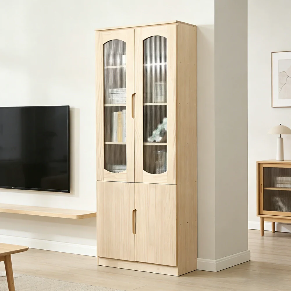 LUXORA Bookcase - Solid Wood Construction, Dust-Proof Cabinet Design & Soft-Close Hinges - Image 9