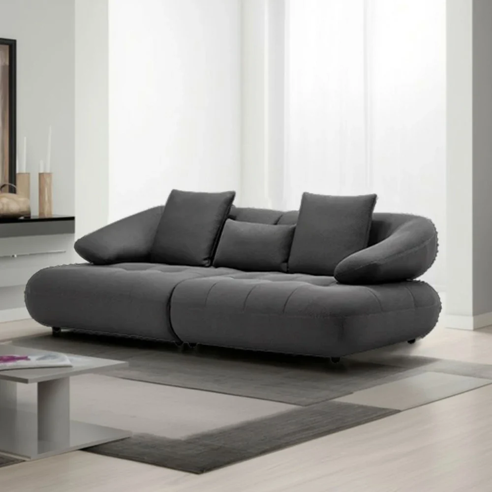 LUXORA Sofa Adjustable Seat Depth 3D Breathable Fabric Wrap-Around Comfort Design - Grey - Image 2