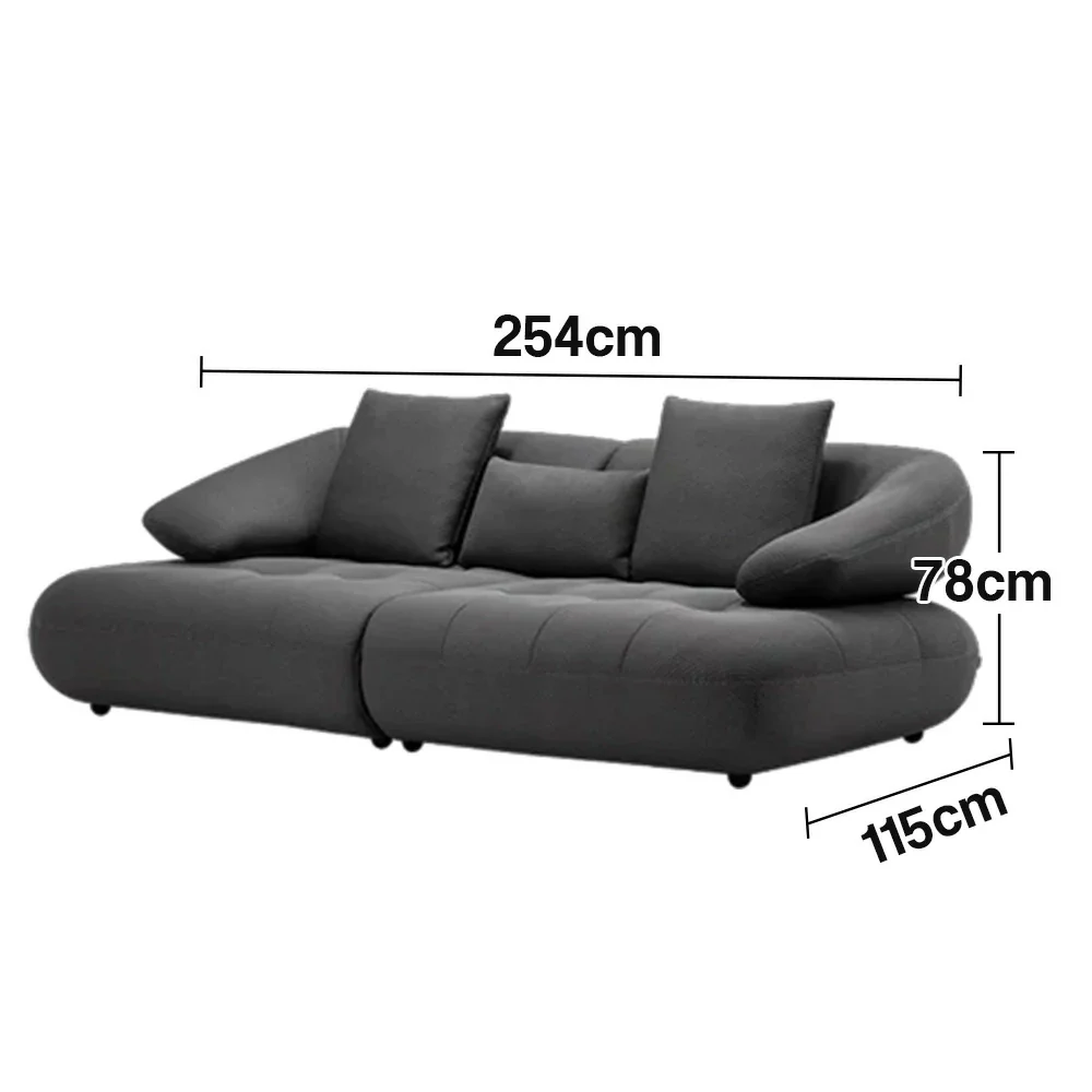 LUXORA Sofa Adjustable Seat Depth 3D Breathable Fabric Wrap-Around Comfort Design - Grey - Image 5
