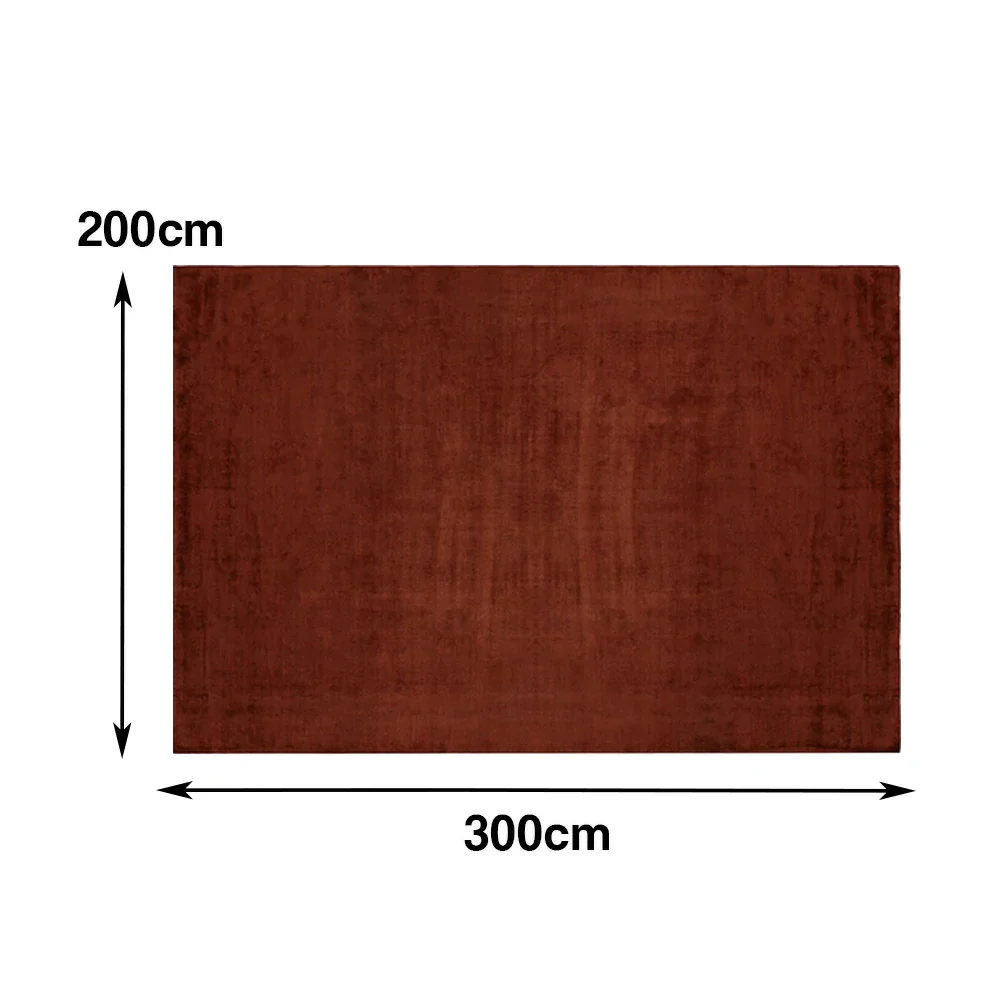 LUXORA 160/200cm Square Floor Rugs Handwoven Soft Rebound Traditional Weave Timeless Design Multi Space Use - Rust Red - Image 6