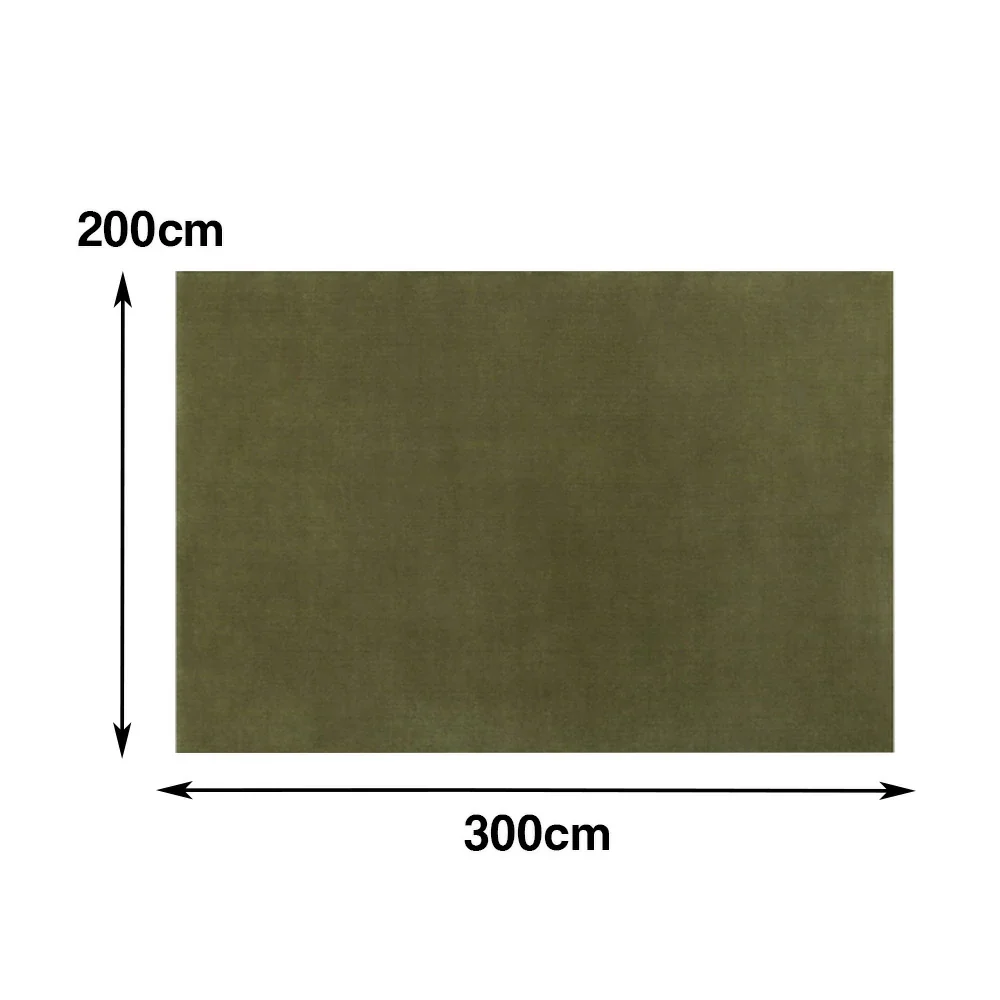 LUXORA 160/200cm Square Floor Rugs Handwoven Soft Rebound Traditional Weave Timeless Design Multi Space Use - Moss Green - Image 6